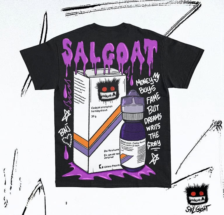 Salgoat Violet tshirt noir